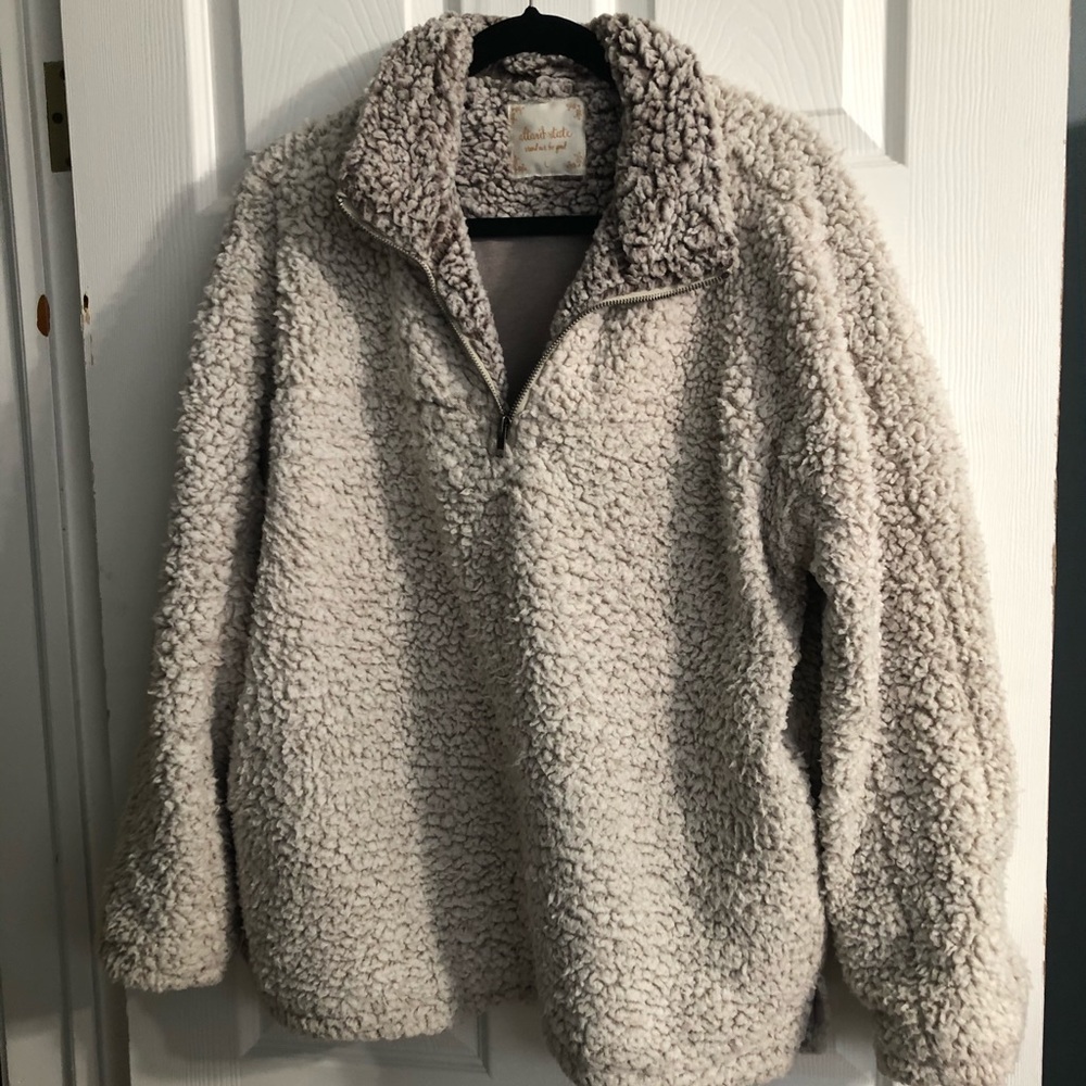 Altar’d State Wubby Sherpa Quarter Zip Pullover